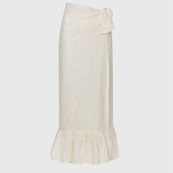 NEW SUNSHINE TIENDA eyelet vienna sarong in ivory - Picture 4 of 4